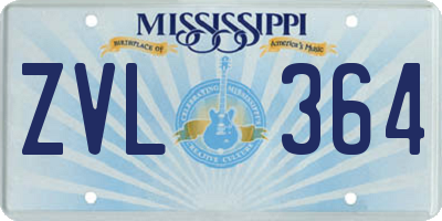 MS license plate ZVL364