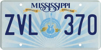 MS license plate ZVL370