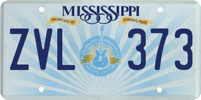 MS license plate ZVL373