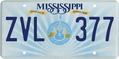 MS license plate ZVL377