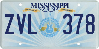 MS license plate ZVL378