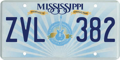 MS license plate ZVL382