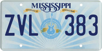 MS license plate ZVL383