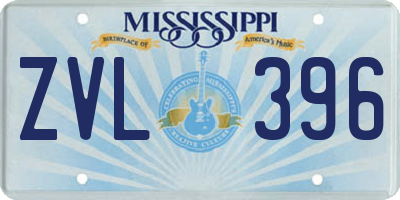 MS license plate ZVL396