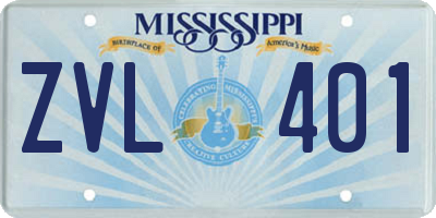 MS license plate ZVL401