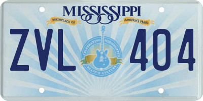 MS license plate ZVL404