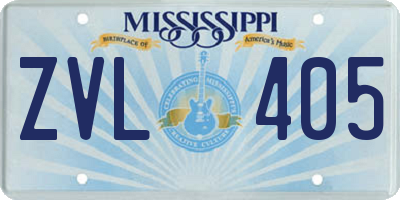 MS license plate ZVL405
