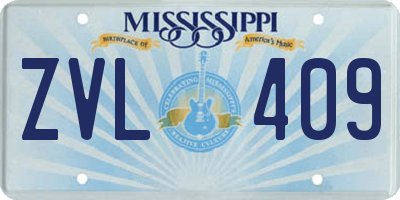 MS license plate ZVL409