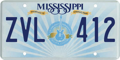 MS license plate ZVL412