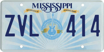 MS license plate ZVL414