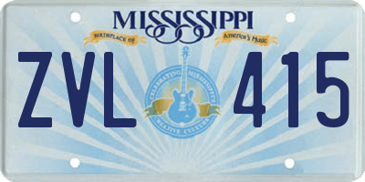 MS license plate ZVL415