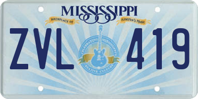 MS license plate ZVL419