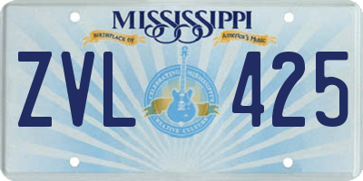 MS license plate ZVL425