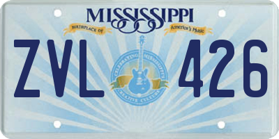 MS license plate ZVL426