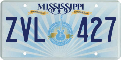 MS license plate ZVL427
