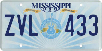 MS license plate ZVL433