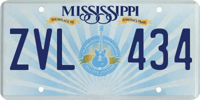 MS license plate ZVL434