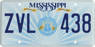 MS license plate ZVL438