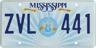MS license plate ZVL441