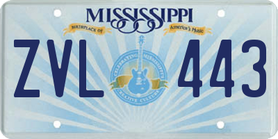 MS license plate ZVL443