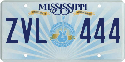 MS license plate ZVL444