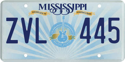 MS license plate ZVL445