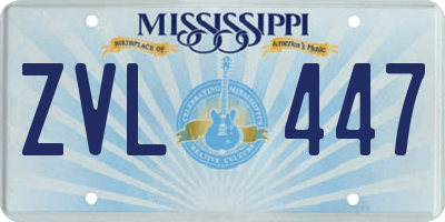 MS license plate ZVL447