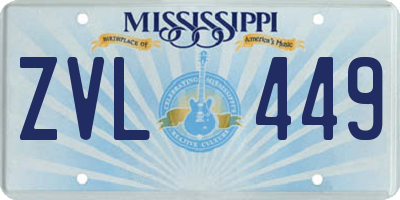 MS license plate ZVL449