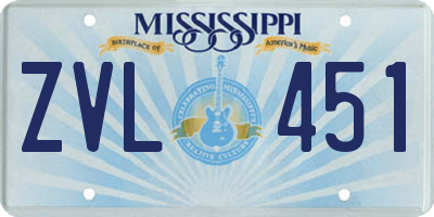 MS license plate ZVL451