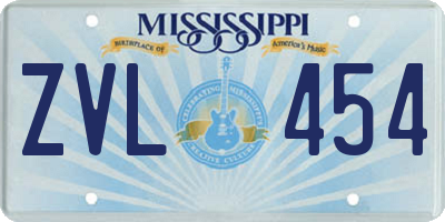 MS license plate ZVL454