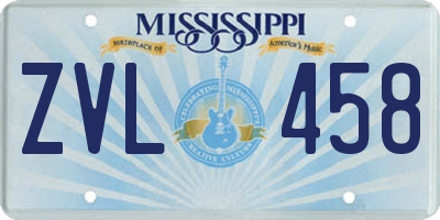 MS license plate ZVL458