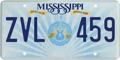 MS license plate ZVL459