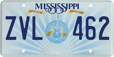 MS license plate ZVL462