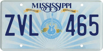 MS license plate ZVL465