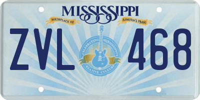 MS license plate ZVL468