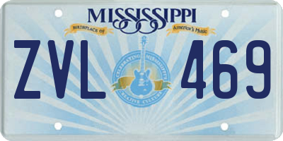 MS license plate ZVL469