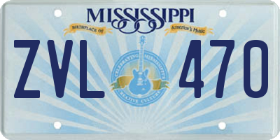 MS license plate ZVL470