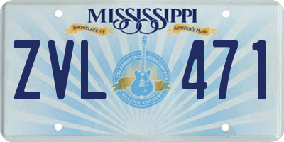 MS license plate ZVL471