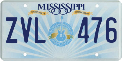 MS license plate ZVL476