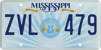 MS license plate ZVL479