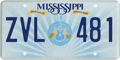 MS license plate ZVL481