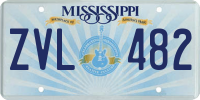 MS license plate ZVL482