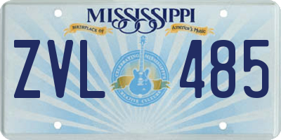 MS license plate ZVL485