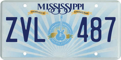 MS license plate ZVL487