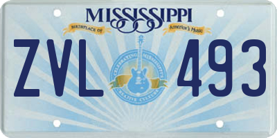 MS license plate ZVL493