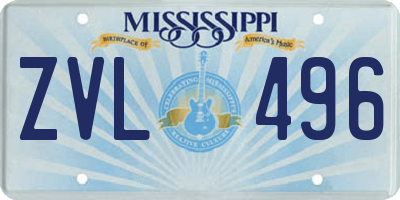 MS license plate ZVL496