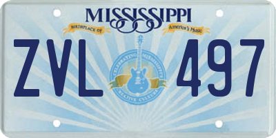 MS license plate ZVL497