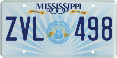 MS license plate ZVL498
