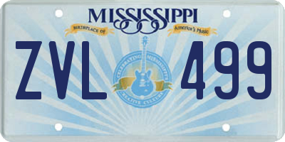 MS license plate ZVL499