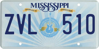 MS license plate ZVL510